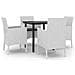 Set Da Pranzo Da Giardino 5 Pz Con Cuscini Polyrattan E Vetro - Foto miniatura 2