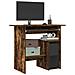 Scrivania Rovere Fumo 80x45x74 Cm In Legno Multistrato - Foto miniatura 4