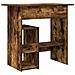 Scrivania Rovere Fumo 80x45x74 Cm In Legno Multistrato - Foto miniatura 8