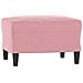 Poggiapiedi Rosa 60x50x41 Cm In Velluto - Foto miniatura 2
