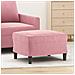 Poggiapiedi Rosa 60x50x41 Cm In Velluto - Foto miniatura 1