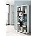 Libreria Fremont, Mobile Portalibri Multiposizione Con 8 Scomparti, Scaffale Da Ufficio, Scaffale Divisorio Per Camera, 80x25h180 Cm, Bianco E Ossido - Foto miniatura 1