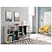 Libreria Fremont, Mobile Portalibri Multiposizione Con 8 Scomparti, Scaffale Da Ufficio, Scaffale Divisorio Per Camera, 80x25h180 Cm, Bianco E Ossido - Foto miniatura 3