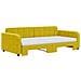 Divano Letto Estraibile Con Materassi Giallo 100x200 Cm Velluto - Foto miniatura 7