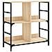 Libreria Rovere Sonoma 78,5x33x82 Cm In Legno Multistrato - Foto miniatura 2