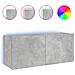 Mobile Tv A Parete Con Luci Led Grigio Cemento 100x35x41 Cm - Foto miniatura 2