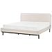 Letto Tessuto Corio 180 X 200 Cm Beige Chiaro - Foto miniatura 3