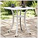 Tavolo Da Giardino Bianco 53x53x53 Cm In Alluminio Pressofuso - Foto miniatura 1