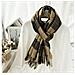 Sciarpa Tipo Cashmere Con Motivo A Quadri E Frange Intrecciate Brown - Foto miniatura 3