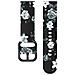 Cinturino Per Orologio In Silicone Per Samsung Galaxy Watch Gray Flowers On Black Background 20 Mm - Foto miniatura 1