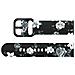 Cinturino Per Orologio In Silicone Per Samsung Galaxy Watch Gray Flowers On Black Background 20 Mm - Foto miniatura 3
