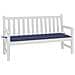 Cuscino Panca Da Giardino Blu Marino 150x50x3 Cm Tessuto Oxford - Foto miniatura 3