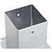 Basi per Pali Quadrate 12 pz Argento 101x101 mm Acciaio Zincato - Foto miniatura 3