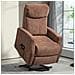 Poltrona Relax Alzapersona con 8 Punti Massaggio, Reclinazione a 135° e 2 Telecomandi, Marrone - Foto miniatura 3