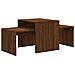 Lusso Casadino -  Set Tavolini Salotto Rovere Marrone 100x48x40 Cm Multistrato - Foto miniatura 1