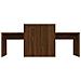 Lusso Casadino -  Set Tavolini Salotto Rovere Marrone 100x48x40 Cm Multistrato - Foto miniatura 3