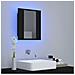 Lusso Casadino -  Armadietto A Specchio Con Luci Led Nero 40x12x45 Cm In Acrilico - Foto miniatura 2