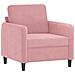 Poltrona con Poggiapiedi Rosa 60 cm Velluto - Foto miniatura 4