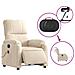 Poltrona Reclinabile Massaggiante Elettrica Beige Microfibra - Foto miniatura 6