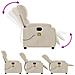Poltrona Reclinabile Massaggiante Elettrica Beige Microfibra - Foto miniatura 7