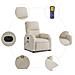 Poltrona Reclinabile Massaggiante Elettrica Beige Microfibra - Foto miniatura 8