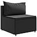 Set Salotto da Giardino con Cuscini 7pz Nero Polyrattan - Foto miniatura 4