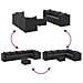 Set Salotto da Giardino con Cuscini 7pz Nero Polyrattan - Foto miniatura 6