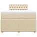 Giroletto a Molle con Materasso Crema 120x190 cm in Tessuto - Foto miniatura 6