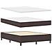Letto con Rete e Materasso & Panca Marrone Scuro 160x200 cm Tessuto - Foto miniatura 3