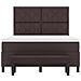 Letto con Rete e Materasso & Panca Marrone Scuro 160x200 cm Tessuto - Foto miniatura 9