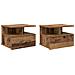 Comodini Sospesi 2 pcs Legno Vecchio 40x31x27 cm Legno ingegnerizzato - Foto miniatura 1