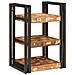 Comodino 2 pcs Marrone e nero Legno Solido Recuperato - Foto miniatura 2