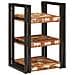 Comodino 2 pcs Marrone e nero Legno Solido Recuperato - Foto miniatura 3