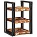 Comodino 2 pcs Marrone e nero Legno Solido Recuperato - Foto miniatura 6