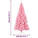 Albero Di Natale Artificiale Sottile Con Base Rosa 210 Cm Pvc - Foto miniatura 7
