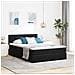 Letto con contenitore e LED Nero 140 x 200 cm Velluto - Foto miniatura 2
