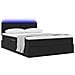 Letto con contenitore e LED Nero 140 x 200 cm Velluto - Foto miniatura 3