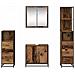 Set di mobili per il bagno con cassetto 4 pcs Legno vecchio - Foto miniatura 9