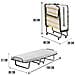 Brandina Nives - Letto Pieghevole Materasso Incluso, Bianco - Foto miniatura 7