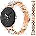 Cinturino In Acciaio Inossidabile Color Oro Rosa Con Quadrifoglio Compatibile Con Google Pixel - Foto miniatura 1