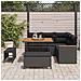 Set Divano da Giardino con cuscino 8 pcs Nero Poly Rattan - Foto miniatura 3