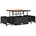 Set Divano da Giardino con cuscino 8 pcs Nero Poly Rattan - Foto miniatura 7