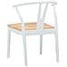 Sedia da pranzo 2 pcs Bianco e Naturale Legno di gomma solido - Foto miniatura 7