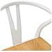 Sedia da pranzo 2 pcs Bianco e Naturale Legno di gomma solido - Foto miniatura 8