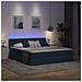 Letto con luci a strisce a LED Blu 180 x 200 cm Tessuto - Foto miniatura 6