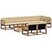 Set di divani da esterno con cuscino 9 pcs Naturale e Beige - Foto miniatura 1