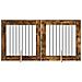 Cancello per cani con supporti 2 pcs Rovere Fumo 80 x 80 cm - Foto miniatura 1