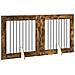 Cancello per cani con supporti 2 pcs Rovere Fumo 80 x 80 cm - Foto miniatura 4