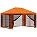 Gazebo da giardino con pareti laterali 4 × 3 m Arancione - Foto miniatura 1