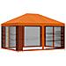 Gazebo da giardino con pareti laterali 4 × 3 m Arancione - Foto miniatura 3